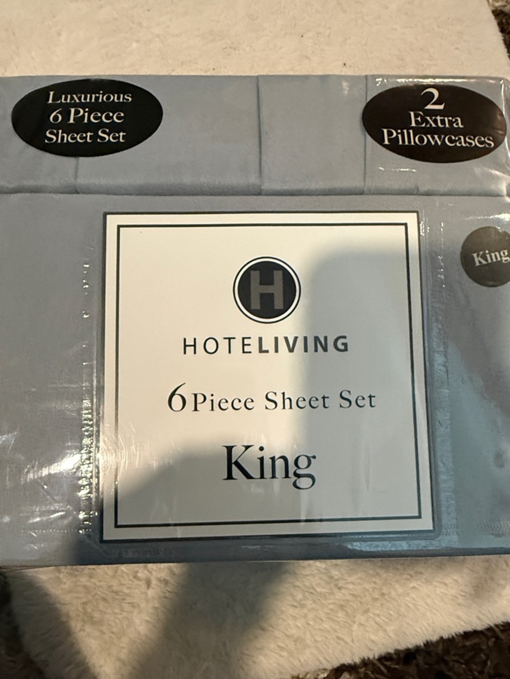 Hotel Collection King 6-Piece Sheet Set - Light Gray - Picture 4 of 4